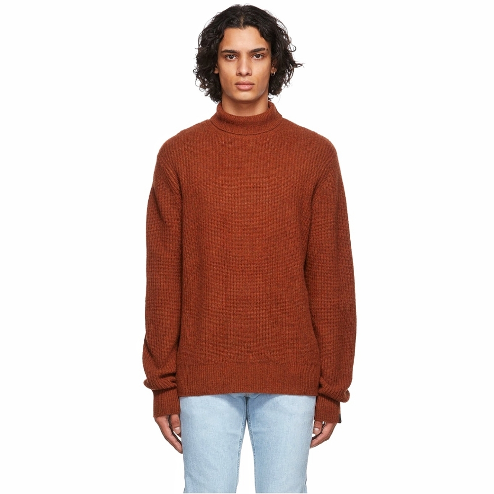 Rag & Bone Pierce Cashmere Rust Turtleneck Sweater